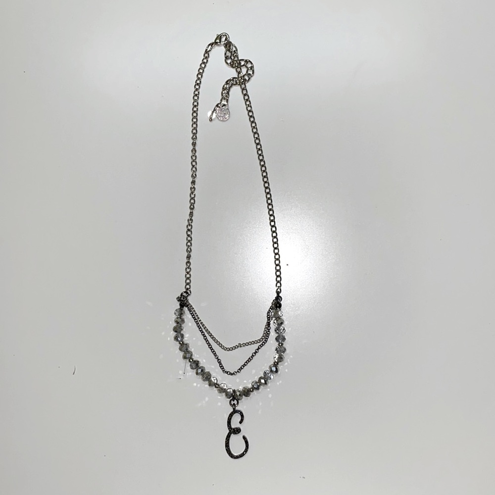 Lettered “E” necklace